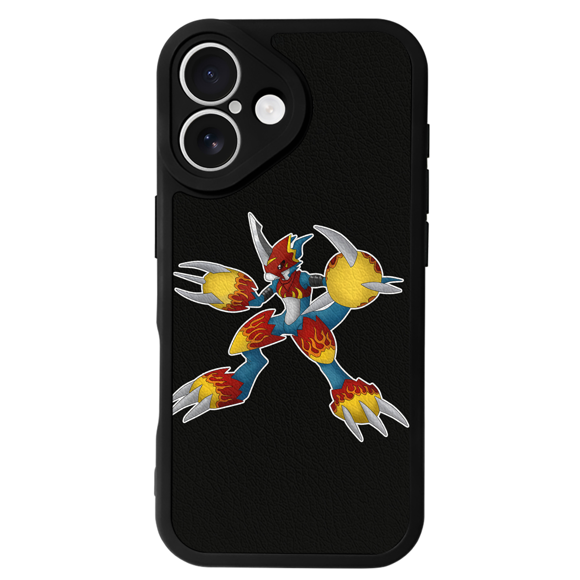 （画像用） Digimon デジタルモンスター/デジモン 【iPhone 16シリーズ対応】シリコンスマホケース（レザー調） 材質：シリコン